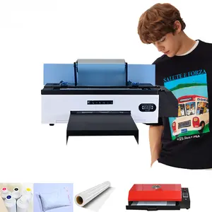 Digital small A3 A4 roll stand 30cm inkjet flatbed DX5 R1390 L1800 pet film t-shirt printer dtf printer