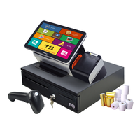 Terminal de point de vente PC série A900, Intel Core i3/i5/i7, 4 Go de RAM, système d'exploitation Windows, design séparé, lecteur de cartes MSR élégant pour le commerce de détail, caisse enregistreuse électrique