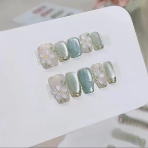 <span class=keywords><strong>Ongles</strong></span> press-on roses faits main Ice Spring Summer, courts, carrés, effet miroir <span class=keywords><strong>gel</strong></span> scintillant, <span class=keywords><strong>faux</strong></span> <span class=keywords><strong>ongles</strong></span> en acrylique glacé, extra courts - Product Image 1