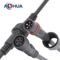 AOHUA 18AWG 20AWG 4 pin LED cable de alimentación conector impermeable 4 pin IP65 personalizado coche arnés de cables eléctricos en línea