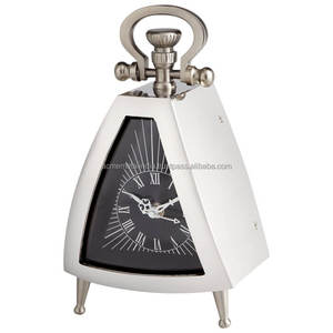 Horloge de table en métal élégante, options de couleur personnalisées, parfaite pour la décoration intérieure élégante, design et forme uniques, base stable par ACMI - Product Image 1