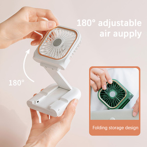 Mini ventilador enfriador de aire con cuello colgante, ventilador USB, soporte plegable para teléfono, fuente de alimentación móvil de 3000mAh, Mini ventiladores portátiles con Banco de energía - Product Image 5