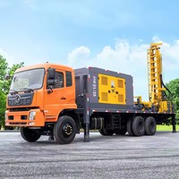 Hengwang 2025 plate-forme de forage de puits d'eau Diesel hydraulique nouvelle conception camion de forage monté avec moteur de pompe 200m 300m profondeurs de forage"