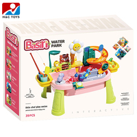 Table de jeu aquatique interactive parent-enfant Sunflower Electric Water Outlet avec puzzle et lavabo pour enfants