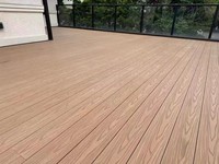 Revêtement de terrasse en composite bois-plastique (WPC) certifié CE, résistant aux UV, haute résistance, extérieur, solide, imperméable, utilisation extérieure, grain de bois moderne