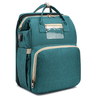 Sac à dos multifonctionnel pour maman, grande capacité 20L, style anglais, polyester, fermeture éclair étanche, avec port USB, pour printemps/été