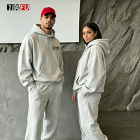 Ensemble de survêtement homme oversize vierge avec pantalon de jogging et sweat à capuche, deux pièces, streetwear décontracté, logo personnalisé, fournisseur de premier plan