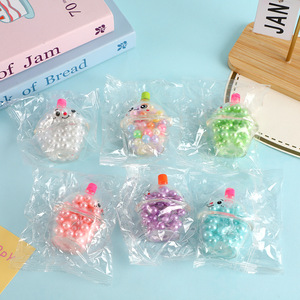 ของเล่นบีบคลายเครียดรูปแก้วชานมไข่มุกแบบเด้งคืนรูปช้า - Product Image 3