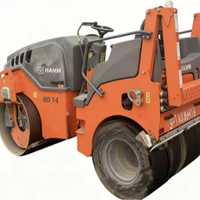 Rouleau compresseur d'occasion HAMM HD14 à double tambour, marque coréenne, modifiable et remis à neuf, livraison incluse