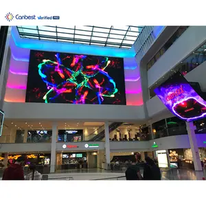 Tela de exibição de publicidade LED colorida fixa interna P1.8 P1.86 P2 P2.5 Painel de parede de vídeo LED de 2,5 mm para lojas de shopping