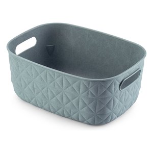 Cesta de plástico reciclado (26,5x19,5x11cm) SOFTEX Verde agua K258720 - Product Image 1