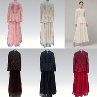 Ensemble deux pièces en satin brillant pour femme, haut froncé orné de cristaux et jupe longue à volants superposés, tenue de soirée formelle, vente en gros, nouveauté