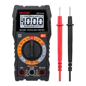 GVDA China Low Price 2000 Counts Multi Tester Manual Range Electric Pocket Multimeter Digital LCD For Sale