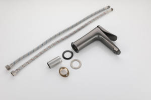 Penjualan langsung pabrik keran kamar mandi kuningan kustom wastafel abu-abu keran kamar mandi keran panas dan dingin untuk kamar mandi - Product Image 6