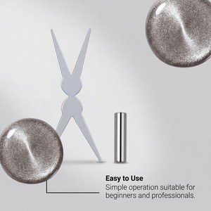 Aimant double tête effet œil de chat français. Méthode simple et facile <span class=keywords><strong>pour</strong></span> réaliser des ongles effet œil de chat. Outils de décoration d'ongles faciles à utiliser. - Product Image 4
