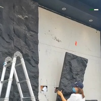 Panneau mural en pierre 3D imitation brique en PU au design moderne, léger, ignifuge, facile à transporter, installation rapide, grande dalle, marque XRAIN