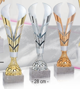 Trophée sportif gravé en or personnalisé de conception libre pour la réunion annuelle de la société scolaire Basketball Football Competition - Product Image 4