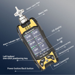 Detector de Gas Digital Portátil 6 en 1, Sensor de CO, O2, H2S, EX, CO2, <span class=keywords><strong>NOX</strong></span>, Detección por Succión y Difusión, Analizador de Gases Plug-and-Play - Product Image 3