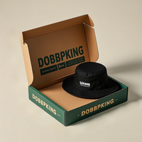 Capuchon en carton kraft biodégradable Boîtes ondulées Impression numérique personnalisée Chapeau Boîte d'expédition Emballage Fedora Chapeau Boîtes
