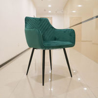 Chaise d'appoint pivotante moderne en velours avec structure métallique solide, idéale pour appartement et cave à vin – Meilleure vente