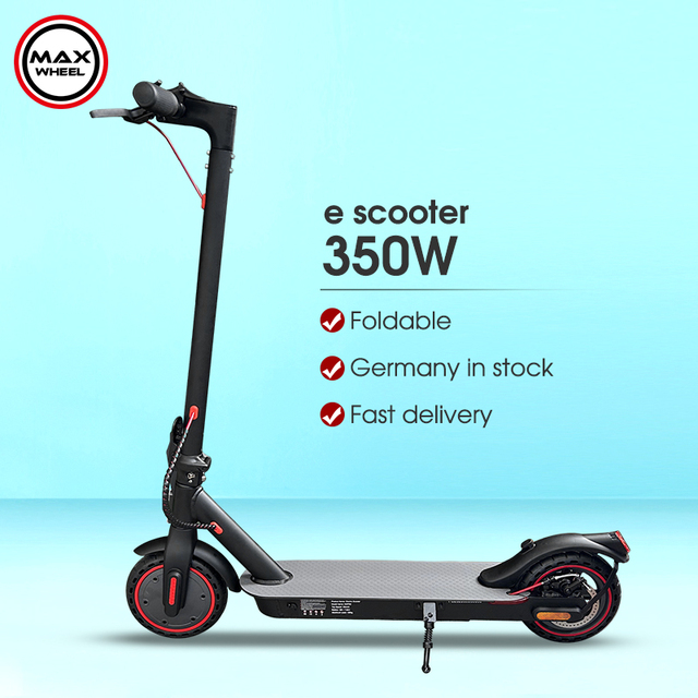 EU Germany Stock 350W Electric Scooter with Max Speed up to 30km/h Wholesale Supplier Electronic Smart Type