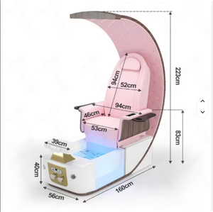 Sillón de Pedicura Profesional de Lujo Moderno para Salón de Uñas, con Masaje y Spa para Pies - Product Image 1