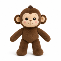 Peluche singe debout de 40 cm avec rembourrage en coton PP, tenue et chaussures personnalisables, jouet en peluche sur mesure OEM/ODM pour la vente en gros