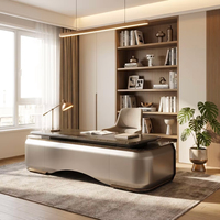 Bureau de direction modulaire durable, intelligent, écologique et résistant à l'eau, avec processus de peinture par aspiration 8 couches et armoire de rangement pour PDG