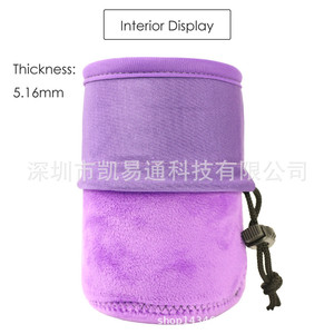 Bolsa para lentes de terciopelo suave, a prueba de polvo, tamaño compacto, para almacenamiento de lentes de cámara - Product Image 4