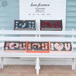 Love <span class=keywords><strong>panorama</strong></span> flower-Caja de regalo, material acrílico transparente, floristería, material de espuma de flor verde - Product Image 4