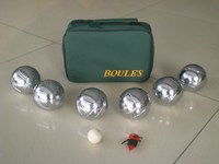Boules en métal chromé et mini-boules en acier pour jeu de pétanque avec boules argentées (73MM)