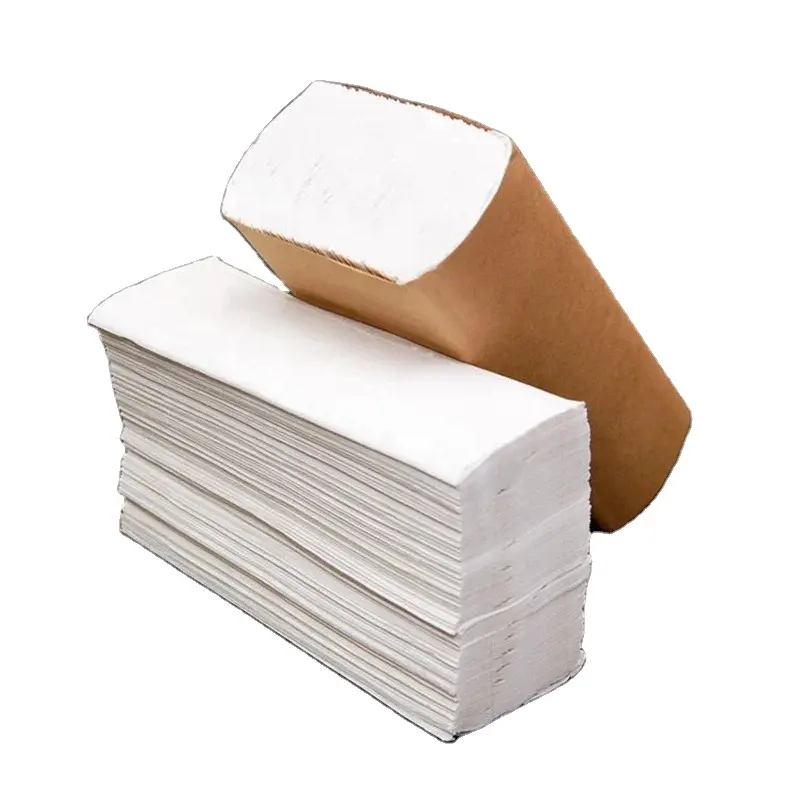 OEM ODM kundenspezifische größen und verpackung weißes TAD mehrfach 1 lag 28 gsm 5 falte handtuchpapier
