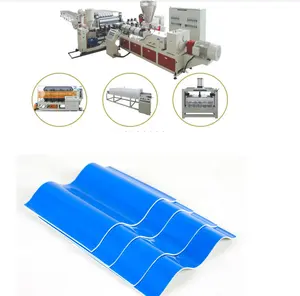 Máquina de láminas corrugadas onduladas de PVC de plástico fabricada en China, máquina de techo de PVC, línea de producción de equipos de planta de fabricación extrusora