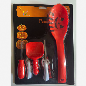 Ensemble d'outils de sculpture de <span class=keywords><strong>citrouille</strong></span> en acier inoxydable ultime et durable de 15 pièces, comprenant des scies et des gabarits pour des créations d'Halloween effrayantes - Product Image 1