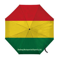 Paraguas Plegable con Bandera de Panamá, Apertura y Cierre Automático, Compacto, Portátil, Grande, para Lluvia, Sol, Protección UV, Resistente al Viento