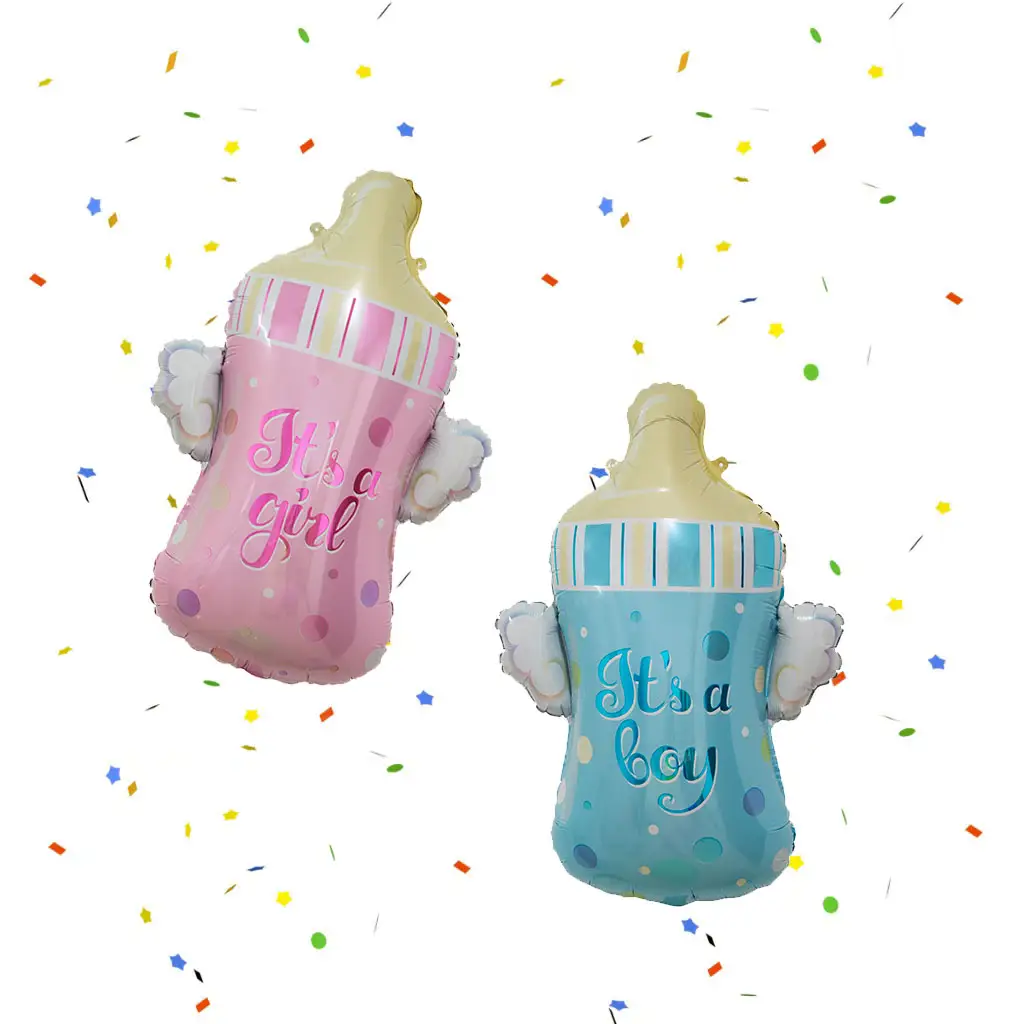 Fabrik Baby party Flasche Jungen und Mädchen Helium Luftballons Party Dekorationen Lieferant Folie Globos De Fiesta Custom ized