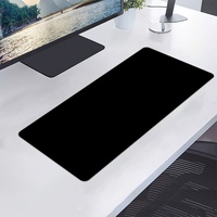 Grand tapis de souris noir pas cher du fabricant, tapis de bureau pour ordinateur, tapis de bureau étendu, tapis de souris de jeu pour ordinateur de bureau avec bord cousu