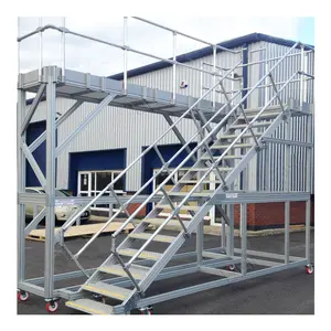 Industrial Aluminum Profile Mobile Climbing Ladder Step-by-step Maintenance Aircraft Subway Automobile Maintenance Platform