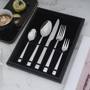 عرض خاص طقم أدوات مائدة وشوكة سكين 24 قطعة تشطيب مرآة
