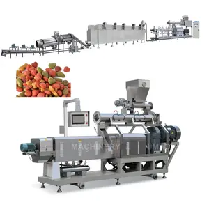 1-3 Tonnen pro Stunde große Kapazität vollautomatische Trockenhund-Haustierfutter-Produktionslinie Fischfutter-Herstellungsmaschine
