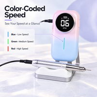 Nouvelle perceuse à ongles magnétique rechargeable Wellstry, outil professionnel de pédicure, embouts en tungstène, acier inoxydable, USB Type-C