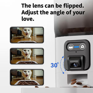 Kamera ile otomatik kedi besleyici ayarlanabilir açı 2.4G WiFi 6L zamanlı kediler için iki yönlü ses ile Pet gıda dağıtıcı küçük köpekler - Product Image 4