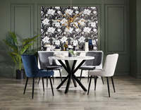 Table de salle à manger, bistrot, bar, café, hôtel, restaurant en pierre frittée, porcelaine, marbre, avec plateau carré ou rond