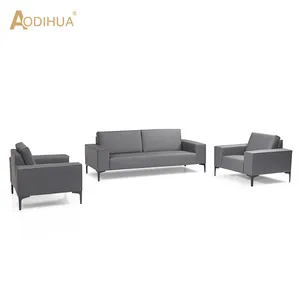 Hot Sale Modern Leather Office Waiting Chairs Sofa Set 1+1+2 Seat With Factory Price