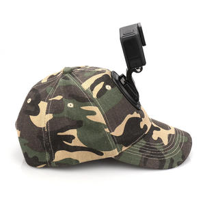 Chapeau de soleil camouflage pour GoPro, idéal pour la pêche en extérieur, avec accessoire de prise de vue en vue à la première personne, en nylon et sangle de maintien. - Product Image 1