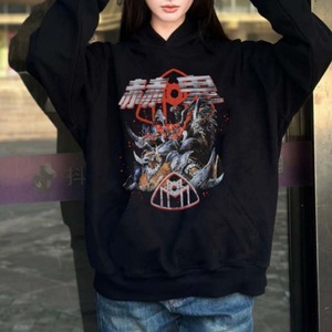 SASIOVERLXRD Sudadera con Capucha con Estampado Gráfico He Gui, Estilo Gótico Anime, Sudadera Negra Informal para Hombre y Mujer, Estilo Hip Hop - Product Image 3