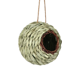 Nid <span class=keywords><strong>de</strong></span> poule en paille tressée à la main, boule d'herbe naturelle, deux-en-un, paille d'alimentation et <span class=keywords><strong>tresse</strong></span>, design classique et tendance, pour oiseaux, tunnel d'évitement d'arbres - Product Image 1