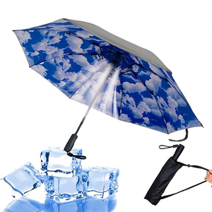 Free charging cable Portable Foldable Fan <b>Umbrella</b> With USB Charging and cooling fan compact <b>umbrella</b> for hot weather - Product Image 5
