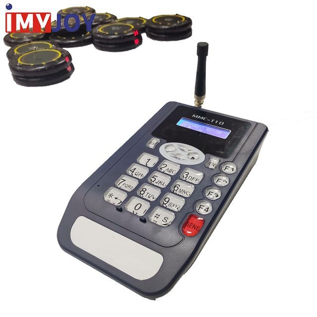 10 Call Coaster Pager+1 Keypad Transmitter Wireless Pager Calling System for Restaurant Food Court Coffee