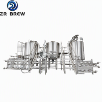 Système de brasserie de bière entièrement automatisé commercial de 1000 L, 3 unités, ligne de production complète de machines à fabriquer de la bière